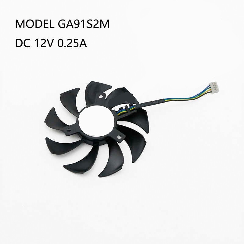 For RX460 RX550 D5 ITX Graphics Card Fan GA91S2M 4pin Diameter 8.7cm Pitch 4.0cm