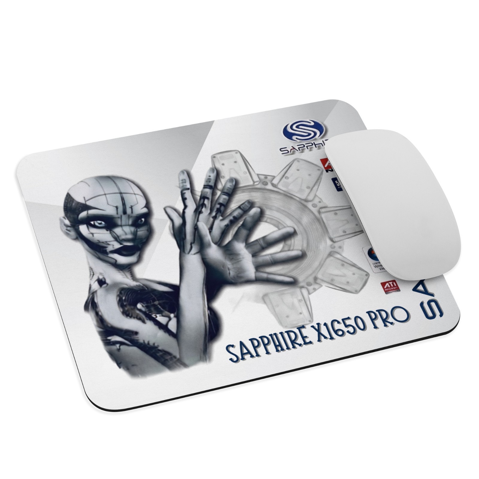 Sapphire Radeon X1650 PRO Mouse Pad Retro PC Gaming GPU Box Art 9.5" x 7.75"