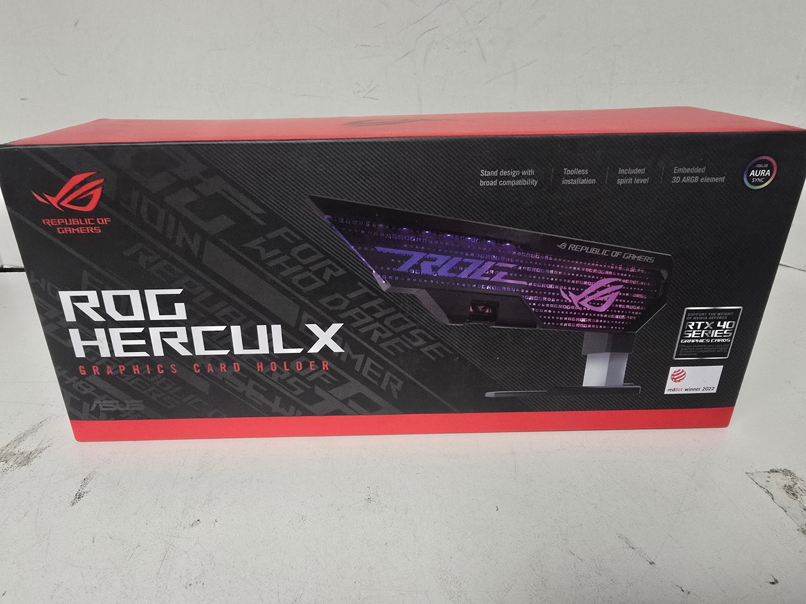 ASUS ROG Herculx Graphics Card Holder XH01 RTX40 Edition Anti-Sag