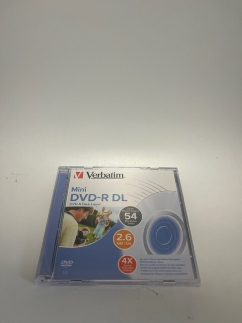 10 PCS NEW TOP QUALITY VERBATIM 95426 3.5" MINI DVD-R DL, 2.6GB, 4X, 
