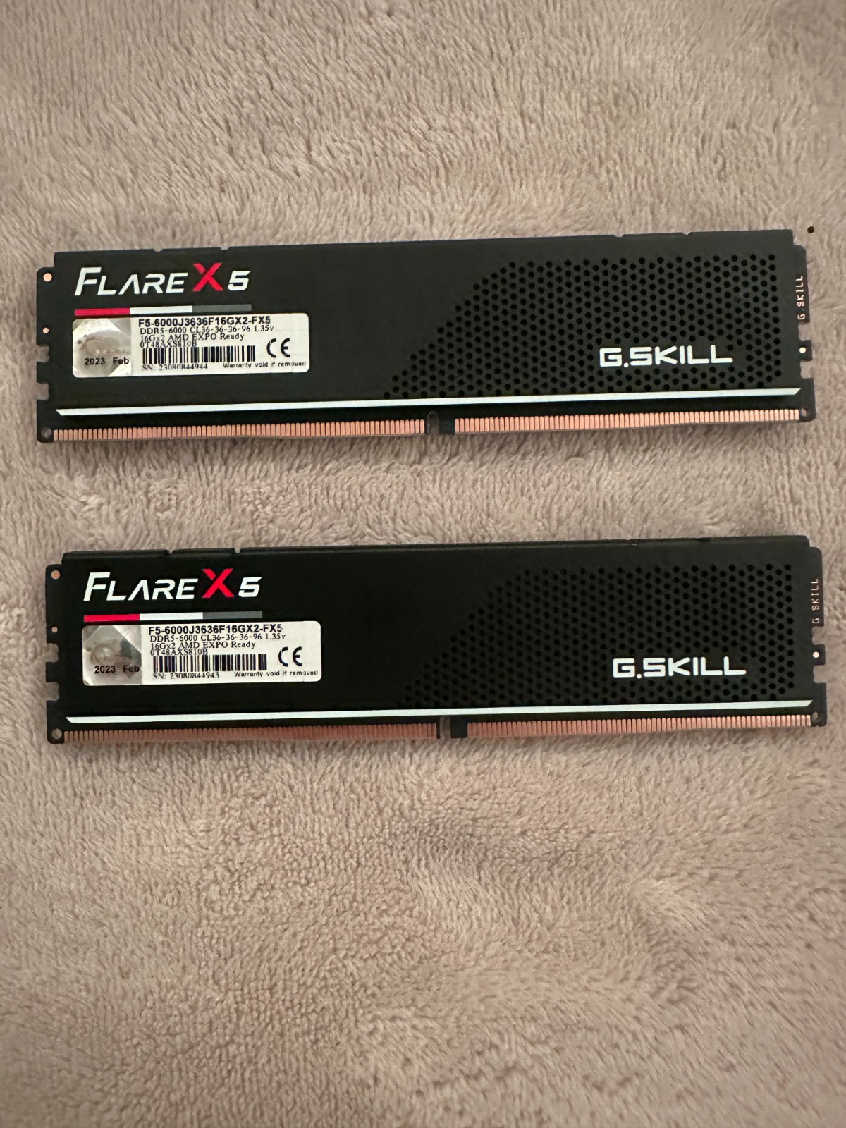 G.Skill Flare X5 Series 2 x 16GB DDR5-6000 RAM, total capacity of 32GB