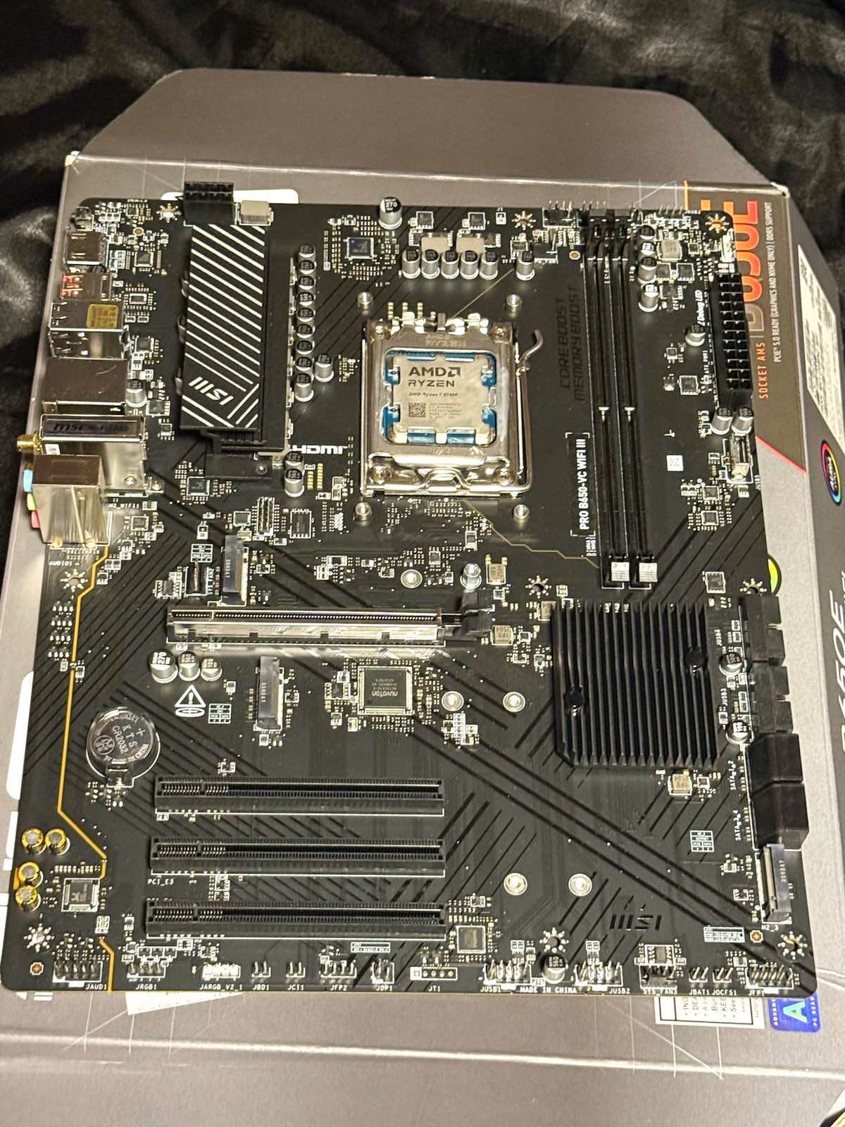 MSI PRO B650-VC WIFI ATX AM5 DDR5 Motherboard + Ryzen 7 8700F 8-Core 4.2GHz