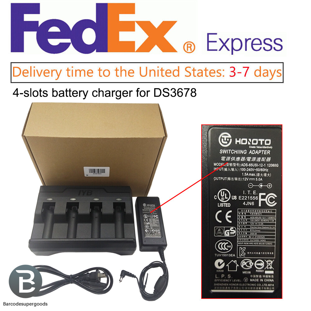 4 Slot Battery Charging Station SAC3600-4001CR Replacement For Zebra DS3678