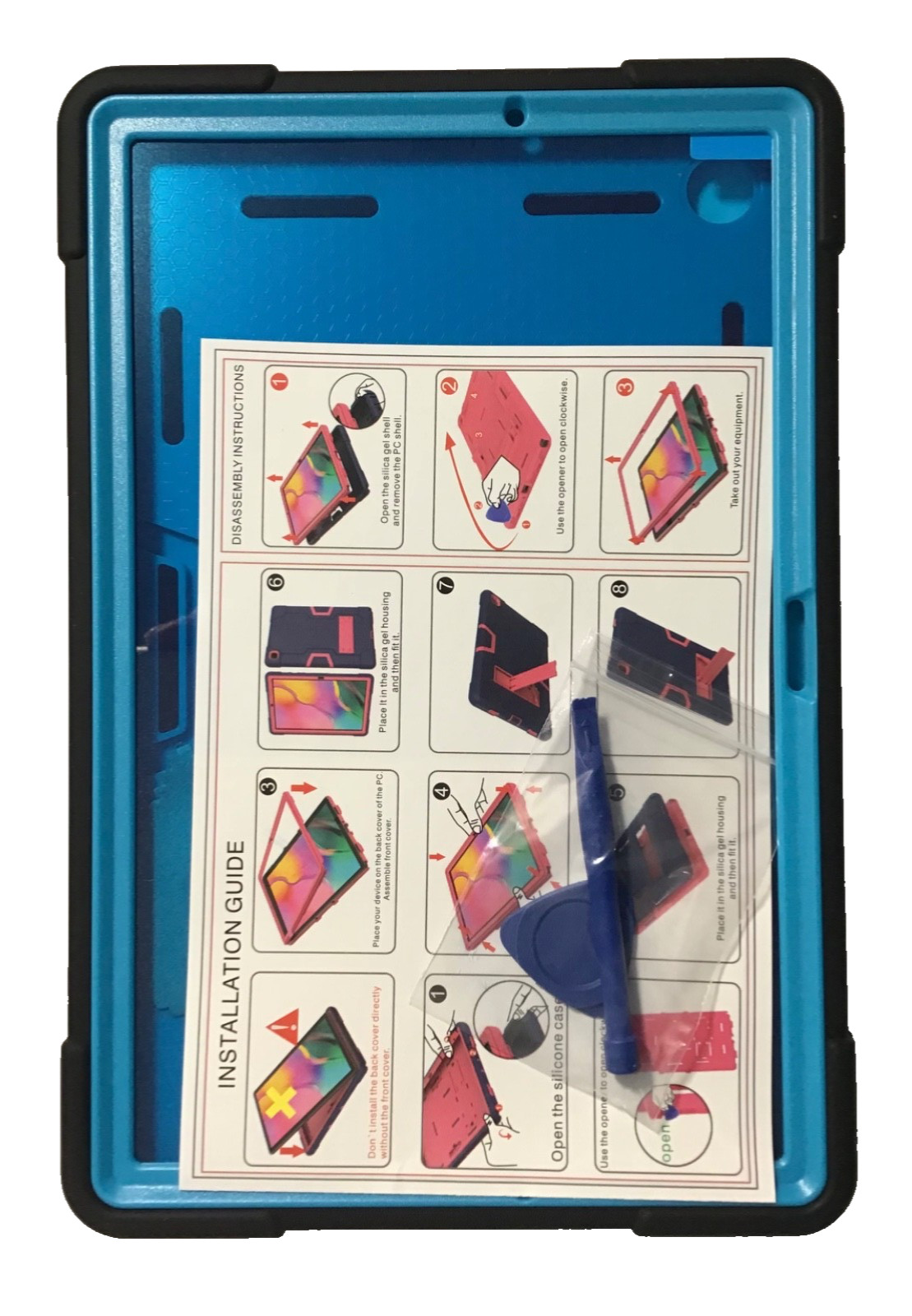 WESOROL Galaxy Tablet A8 10.5 2022 Case Black/Blue Shock Proof Case NEW