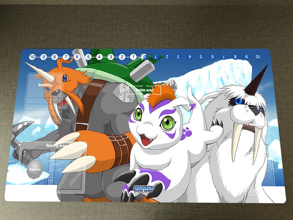 Digimon Table Playmat CCG DTCG TCG Mouse Pad Gomamon Ikkakumon Card Game Mat