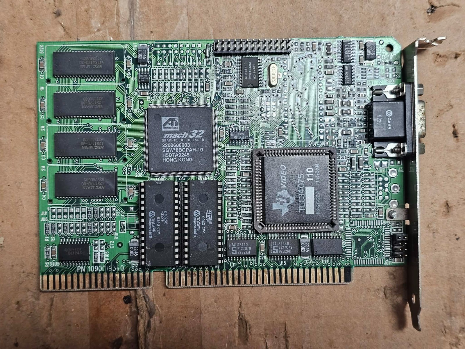 Vintage Rare Retro Gaming Tested ATI Graphics Ultra ISA Video Card Mach32