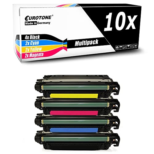 Eurotone 10-Pack Laser Toner Cartridge Compatible with HP CE400A CE403A