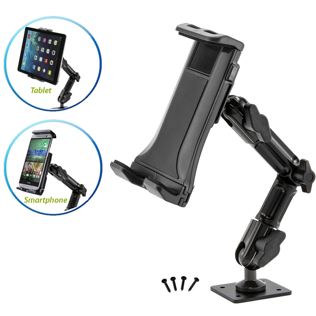 ELD Comply Hard Install Metal AMPS Drill Mount iPad Air Pro Mini Tablet iPhone