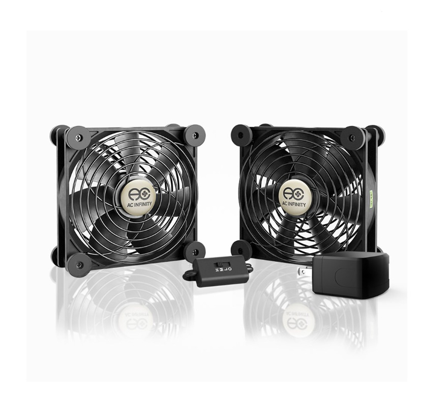 AC Infinity AI-MPF120A2 120 mm Cooling Fans, Pack Of 2 - Black