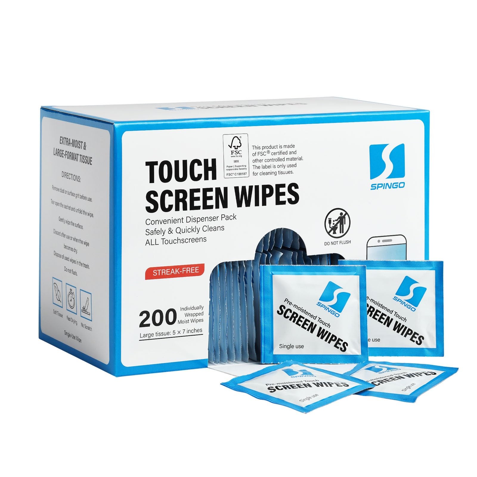 200 Count Screen Wipes, Screen Cleaner Wipes for Electronics, Touchscreens