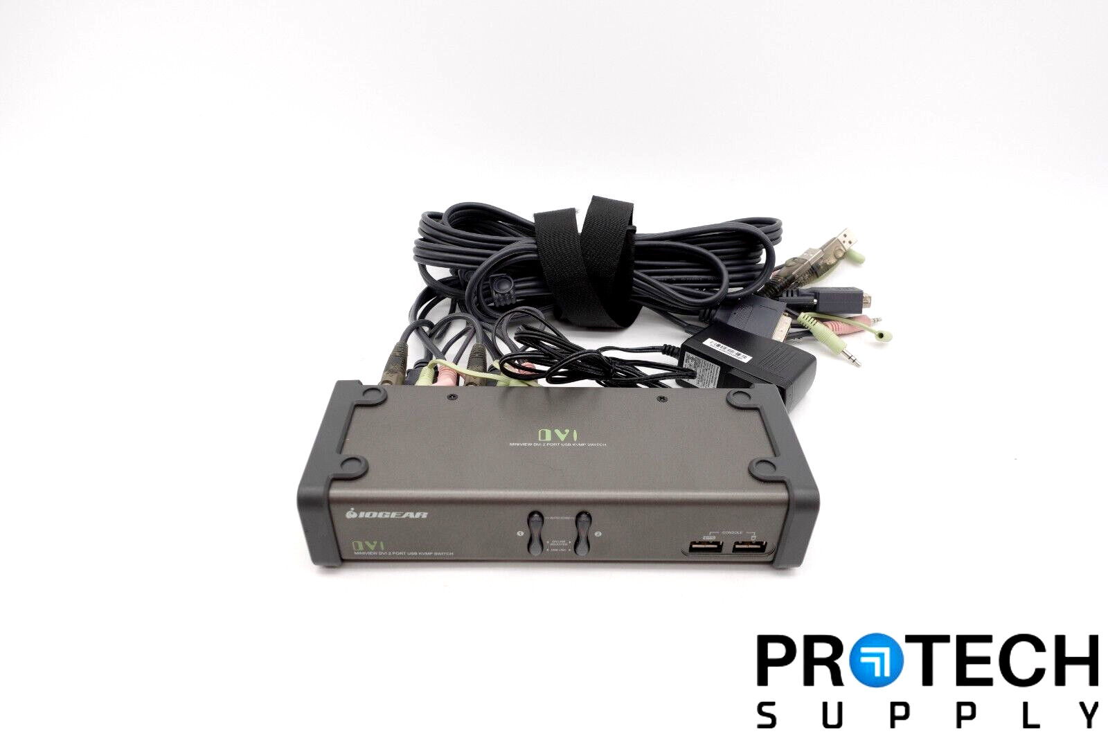 Iogear GCS1102 2-Port DVI KVM Switch & Cables + Power Adapter with WARRANTY