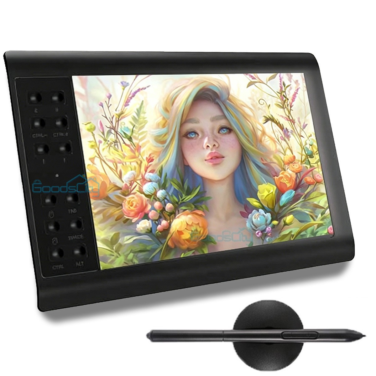 10x6 Inch Professional Digital Graphic Drawing Tablet , Screen Pen 12 Shortkeys