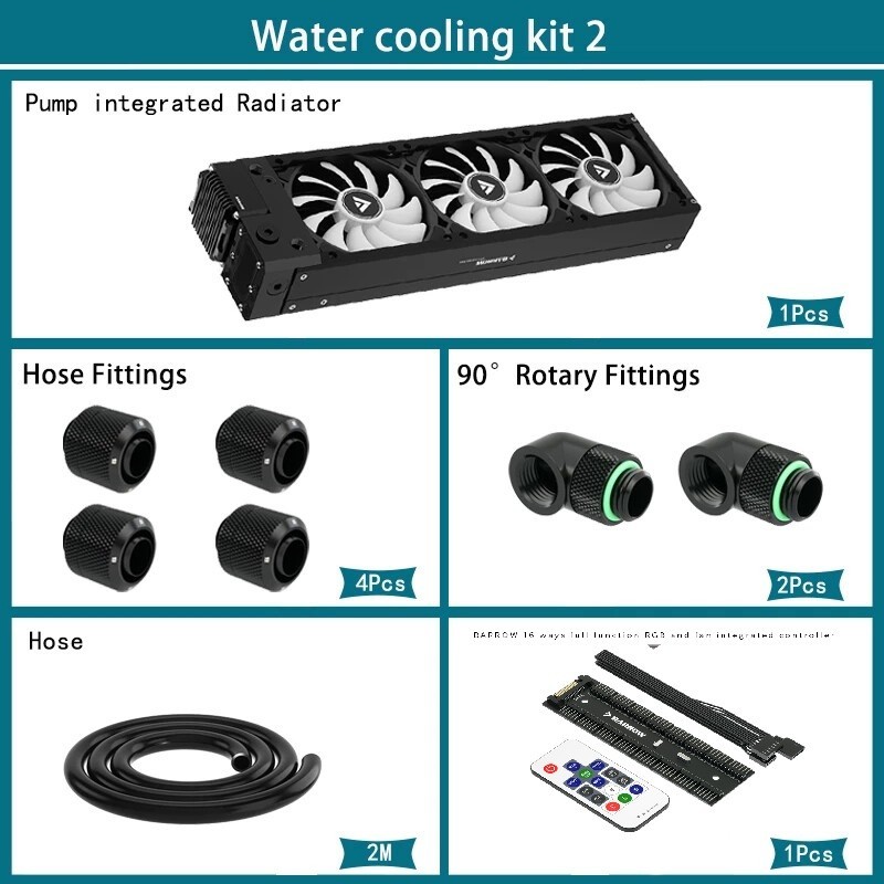 Barrow 360 Radiator Pump Fans Fitting Tube Tester  Water Cooling Kit