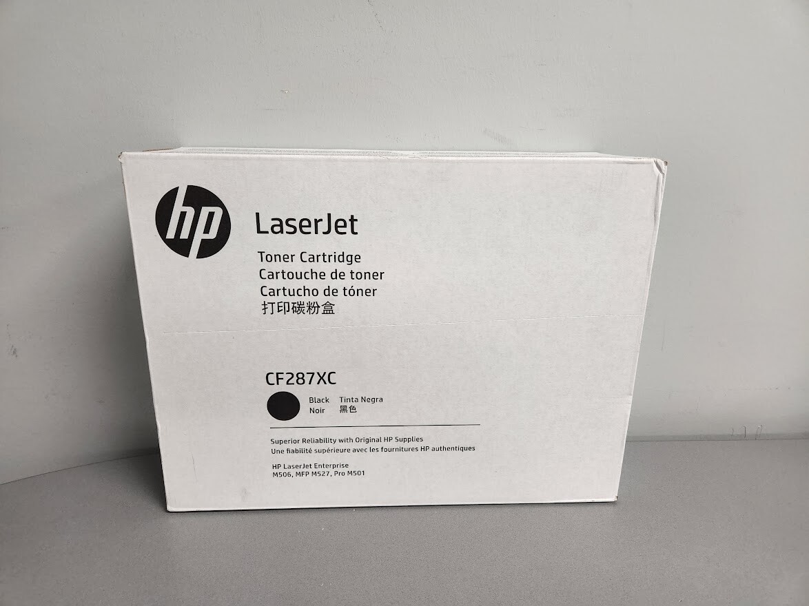 HP CF287XC 87X Black Toner Cartridge, LaserJet Enterprise M506dh, New 