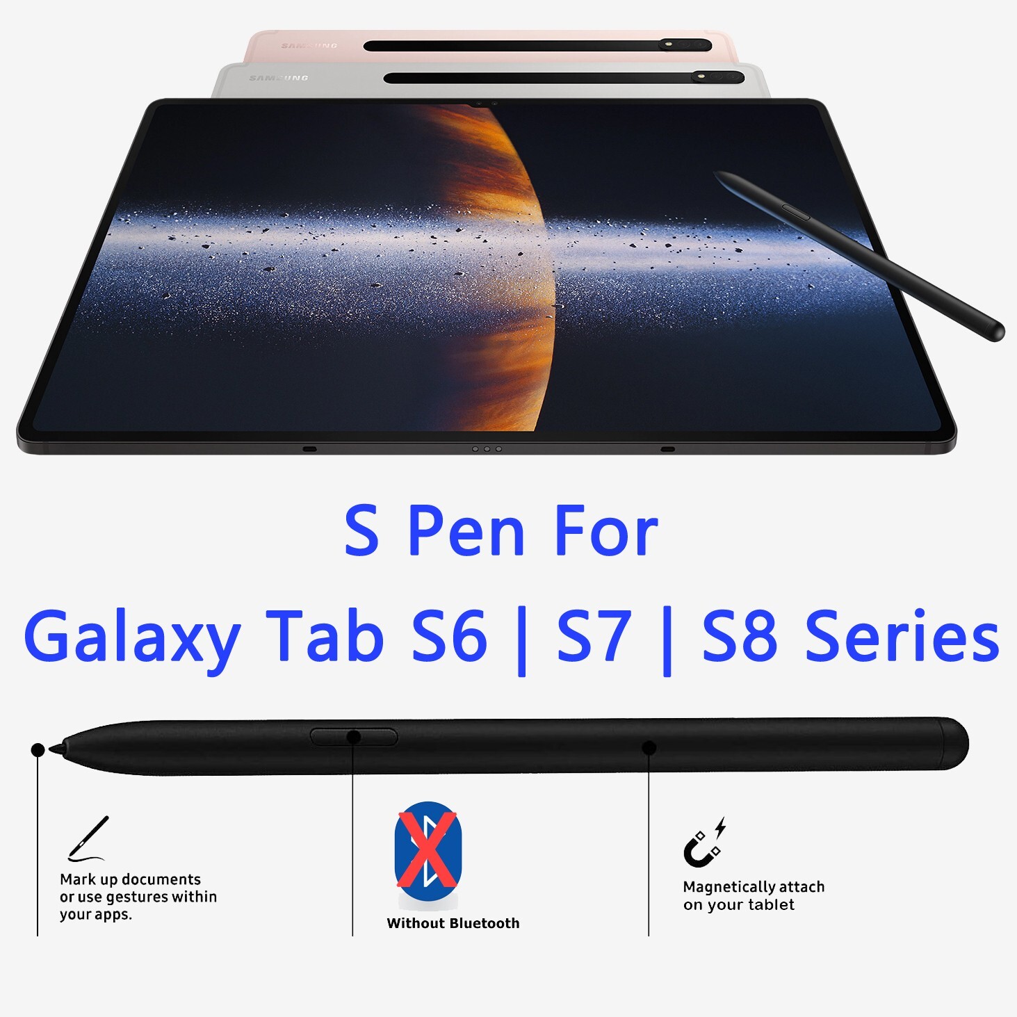S Pen Touch Stylus For Samsung Galaxy Tab S6 / S7 / S7+ / S8 / S8+ / S8 Ultra