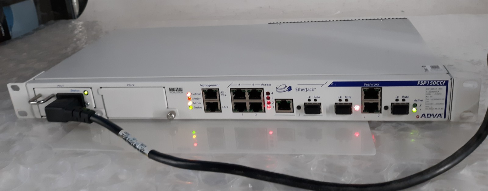 ADVA FSP150CCF-825 EtherJack Optical Networking Carrier Ethernet *FOR PARTS*