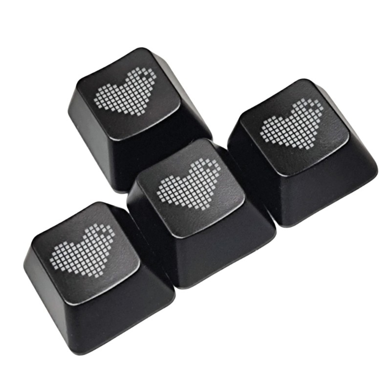 OEM Transparent Heart Keycaps WASD Keycaps For Mechanical Keyboards 4PCS