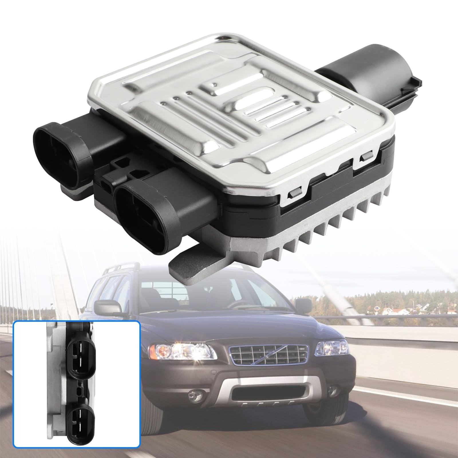 Cooling Fan Control Module Upgraded w/Connector Compatible with Volvo S60 S80...