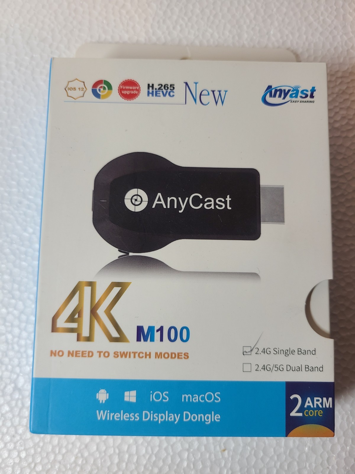 4K Anycast M100 Wireless HDMI Dongle - Compatible with iOS and Android Devices