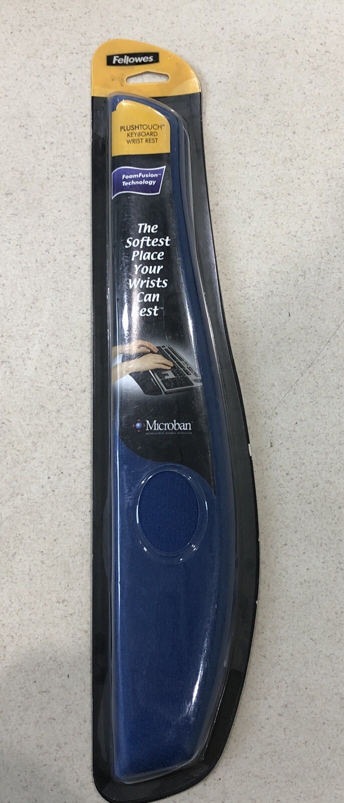 PlushTouch Keyboard Wrist Rest Blue Foam with Microban - New