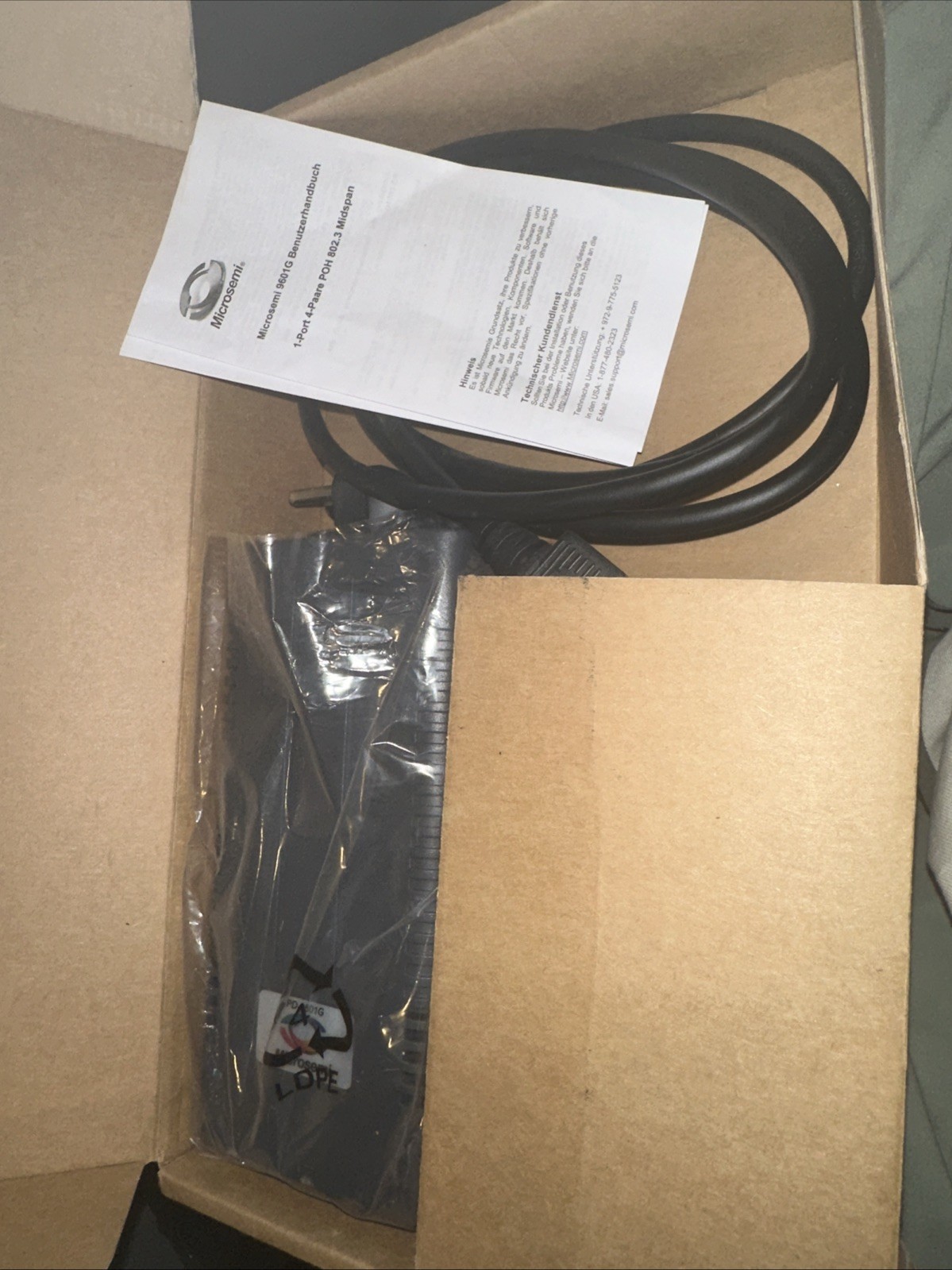MICROSEMI PD-9601G/AC POWER OVER ETHERNET (PoE) NEW Open Box  802.3 Midspan