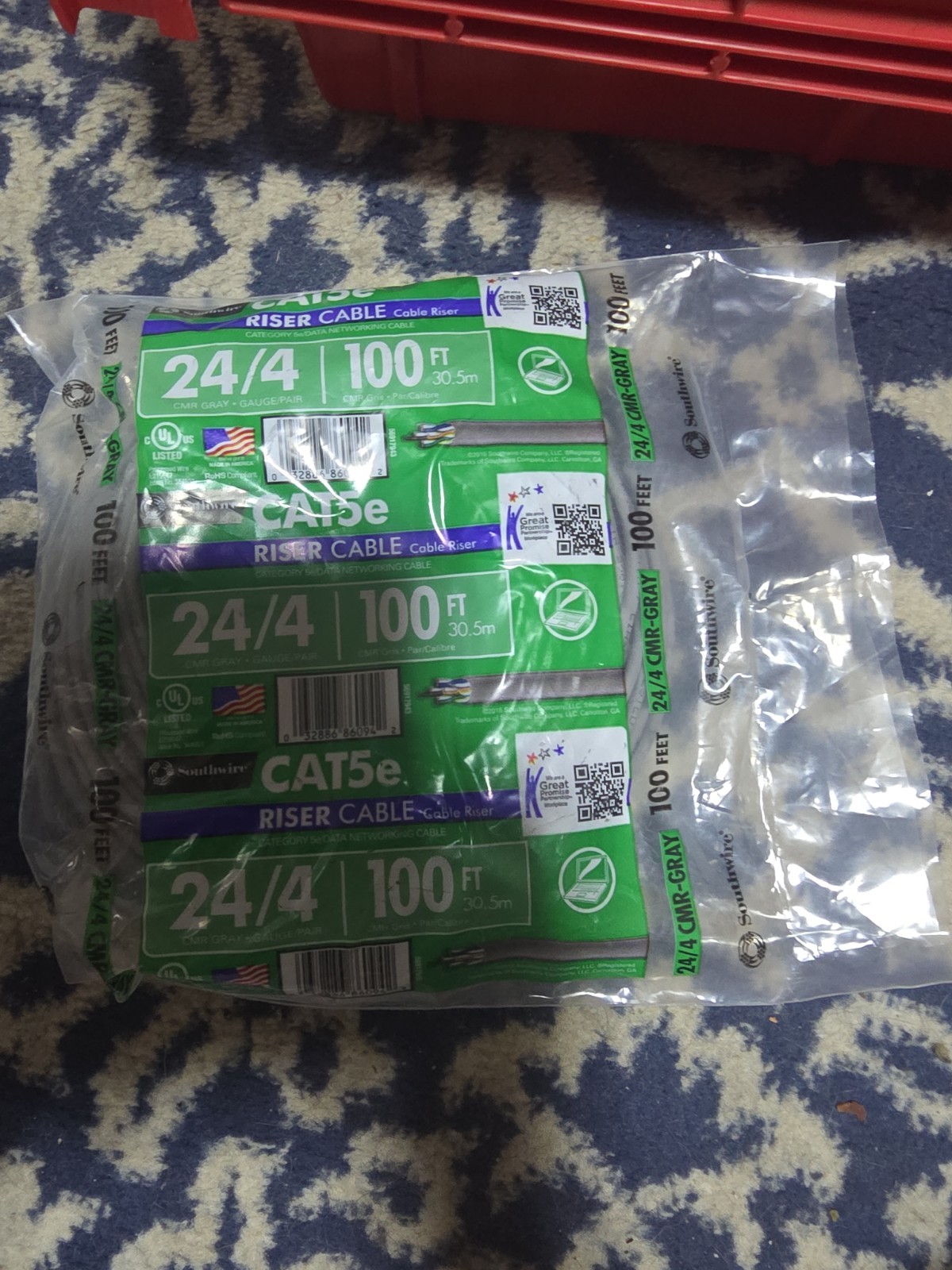 Southwire 100ft Cat5e Riser Cable