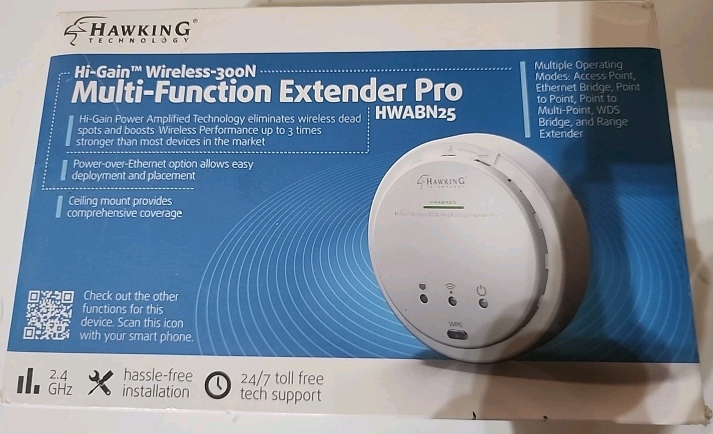 Hawking HWABN25 Hi-Gain Wireless-300N Multi-Function Extender Pro