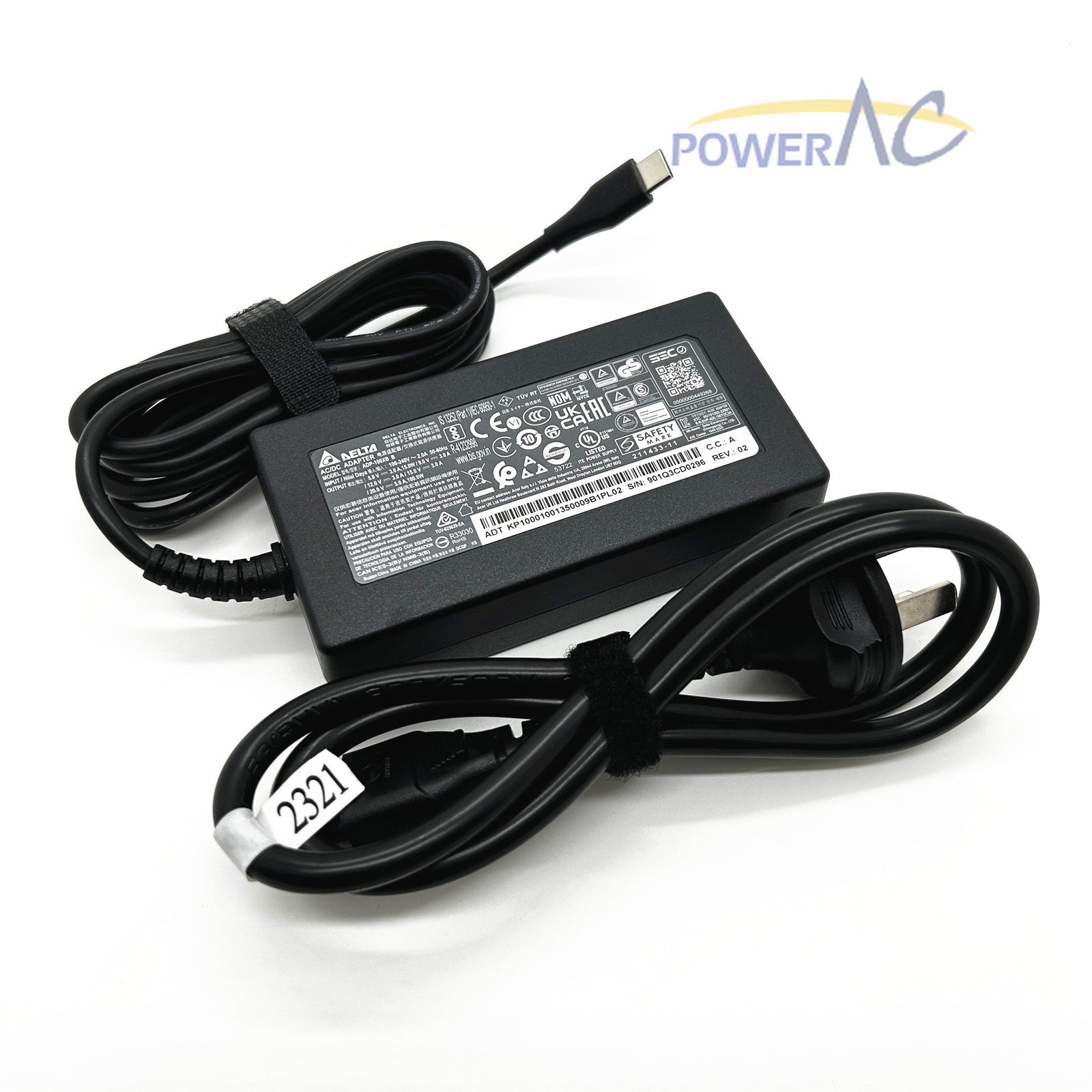 ADP-100XB B Original DELTA 20V 5A 100W TYPE-C AC Adapter For ACER Laptops