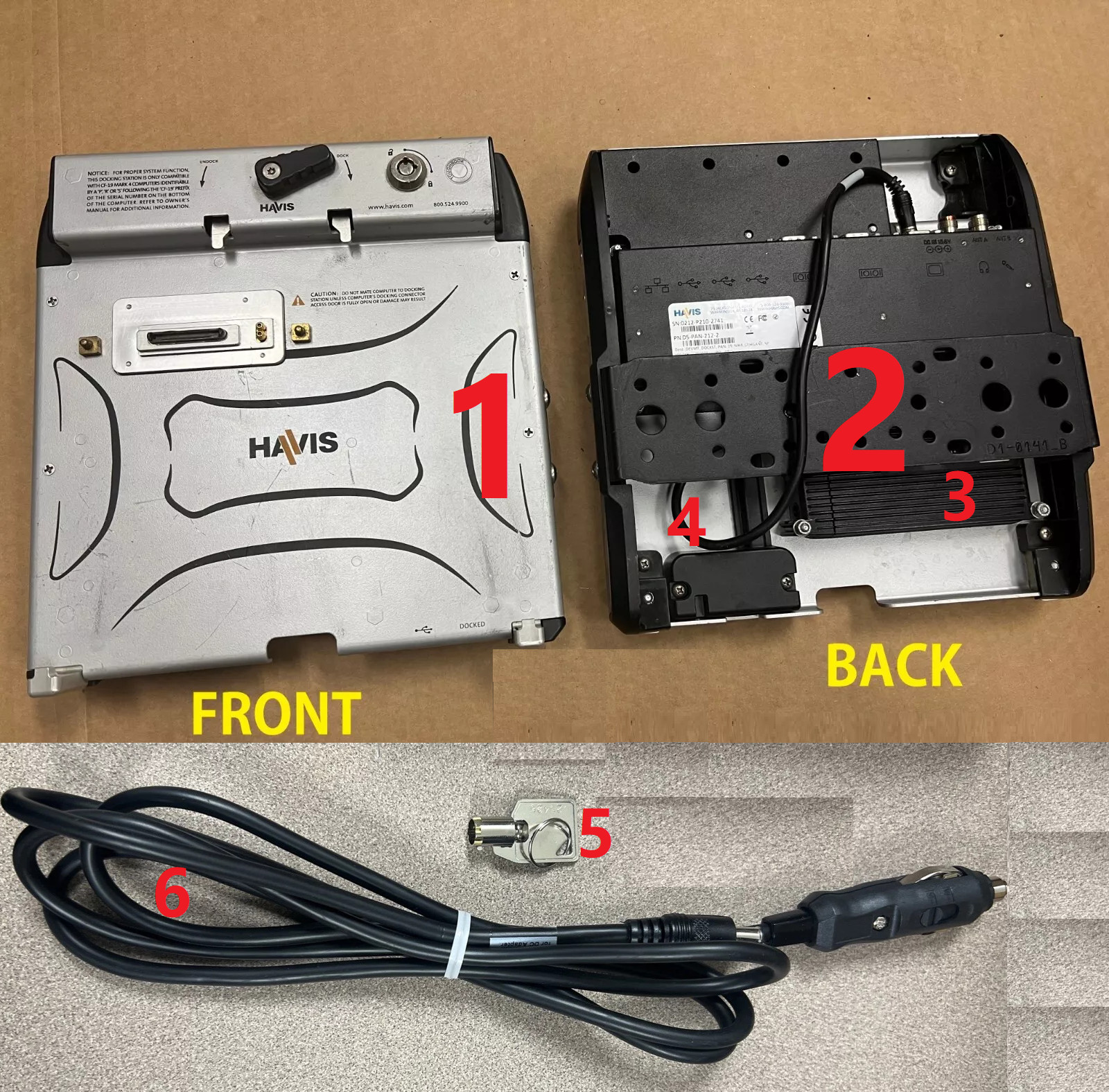 Pristine Havis Dock DS-PAN-210 Series: Panasonic CF-19 MK 4-6 & Lind PA1555-655