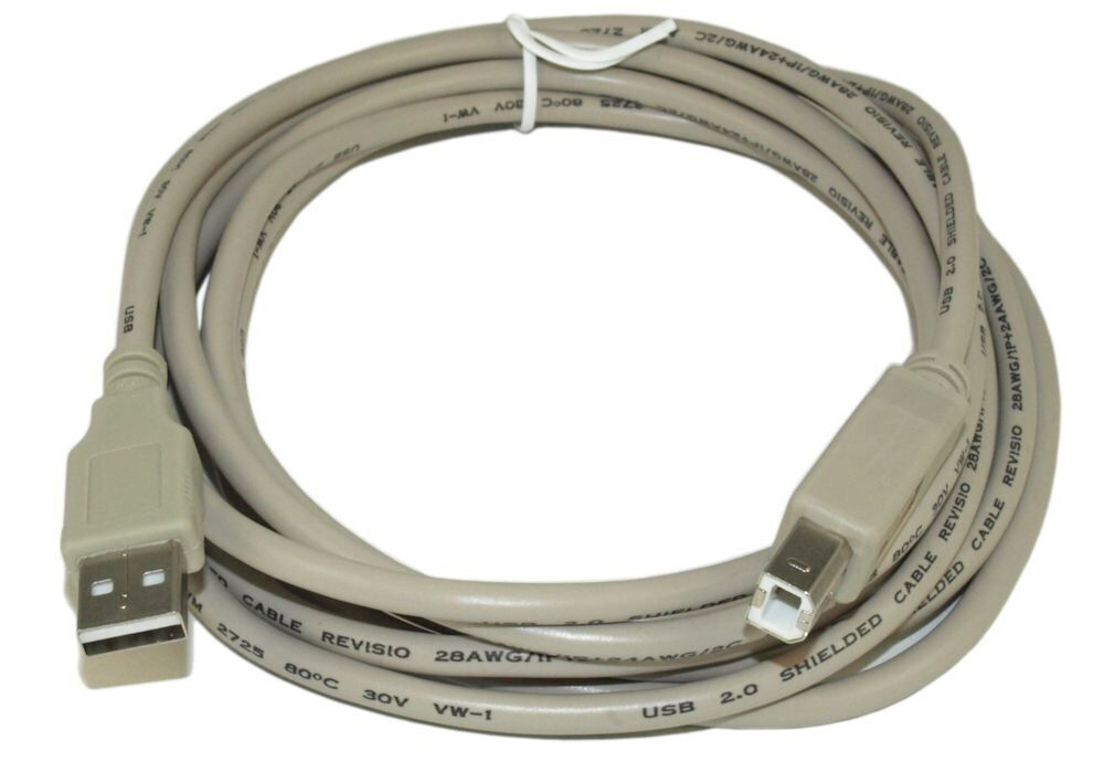 10ft USB 2.0 Certified 480Mbps Type A Male to B Male Cable  Beige
