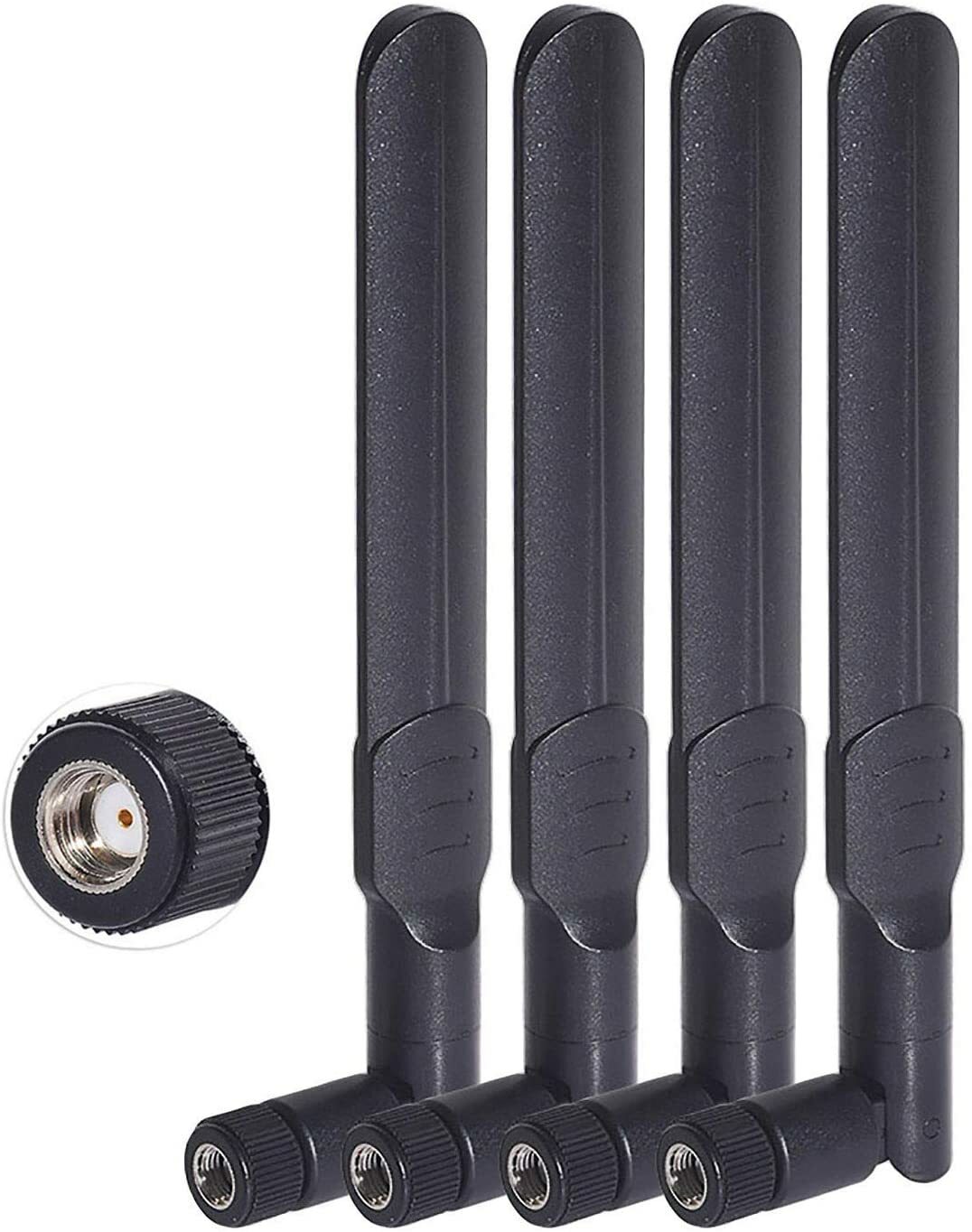 4pcs Bingfu Dual Band WiFi 2.4GHz 5GHz 5.8GHz 8dBi MIMO RP-SMA Male Antenna
