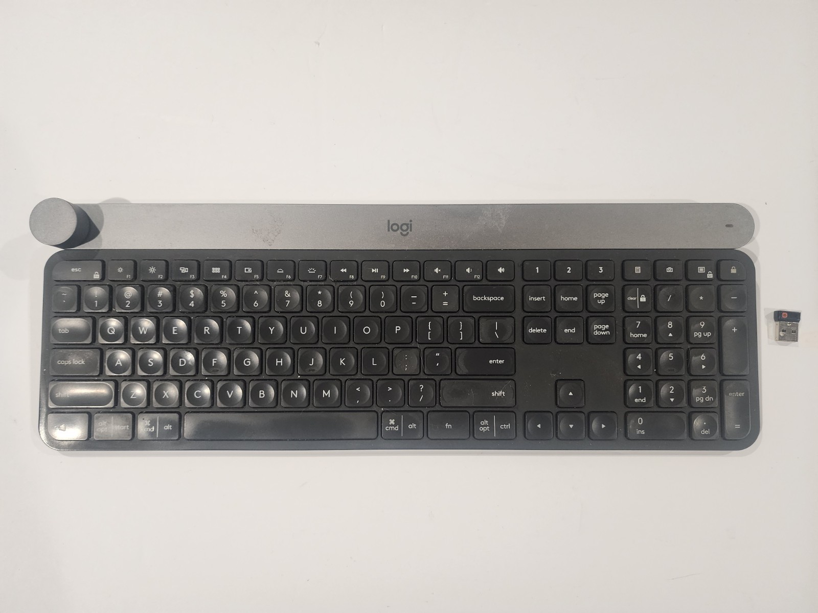 Logitech Craft Advanced Keyboard Y-R0064 Bluetooth Illuminating w/Dongle- Tested