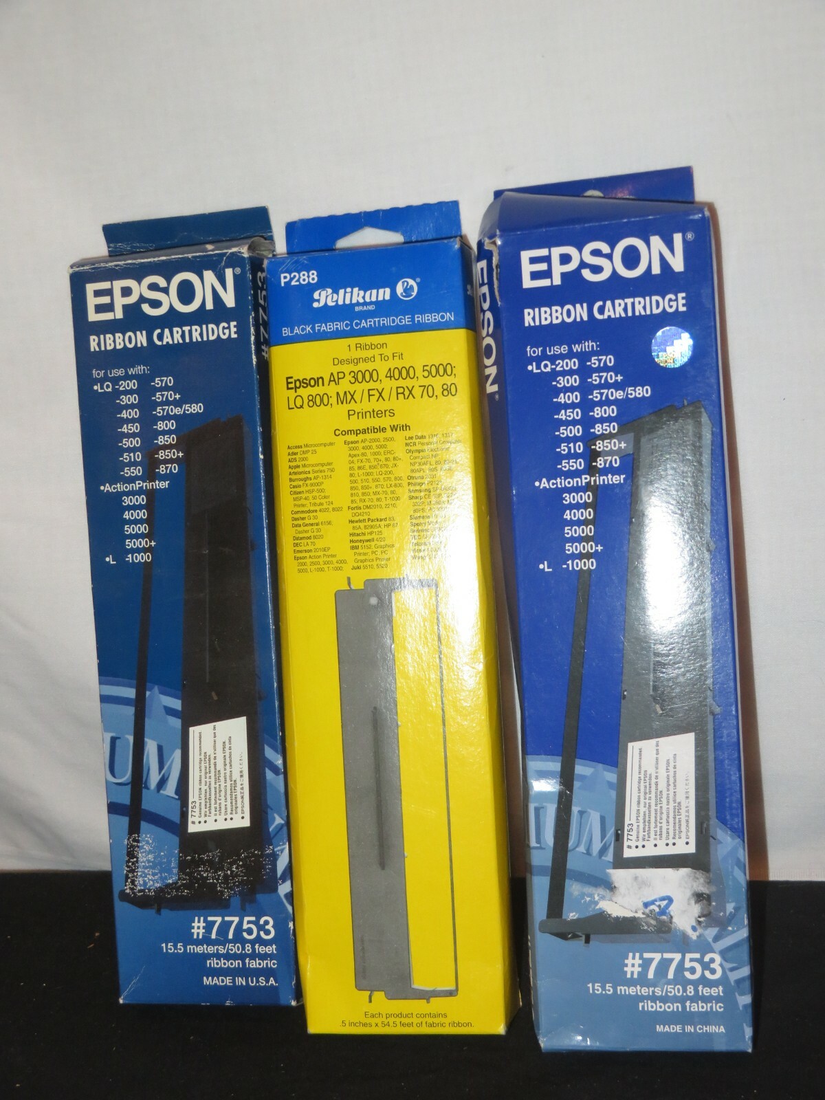 EPSON 7753 BLACK FABRIC RIBBON CARTRIDGE FOR IMPACT PRINTERS