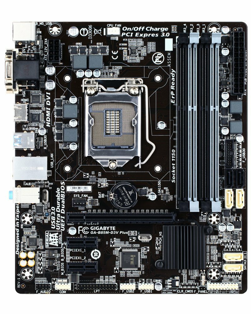 For Gigabyte GA-B85M-D3V PLUS B85 Motherboard LGA 1150 DDR3  Micro-ATX Tested
