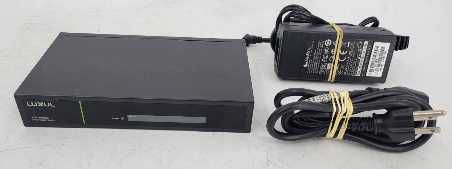 Luxul AGS-1008M AV Series 8-Port Gigabit Switch with Power - TESTED - EB-8664