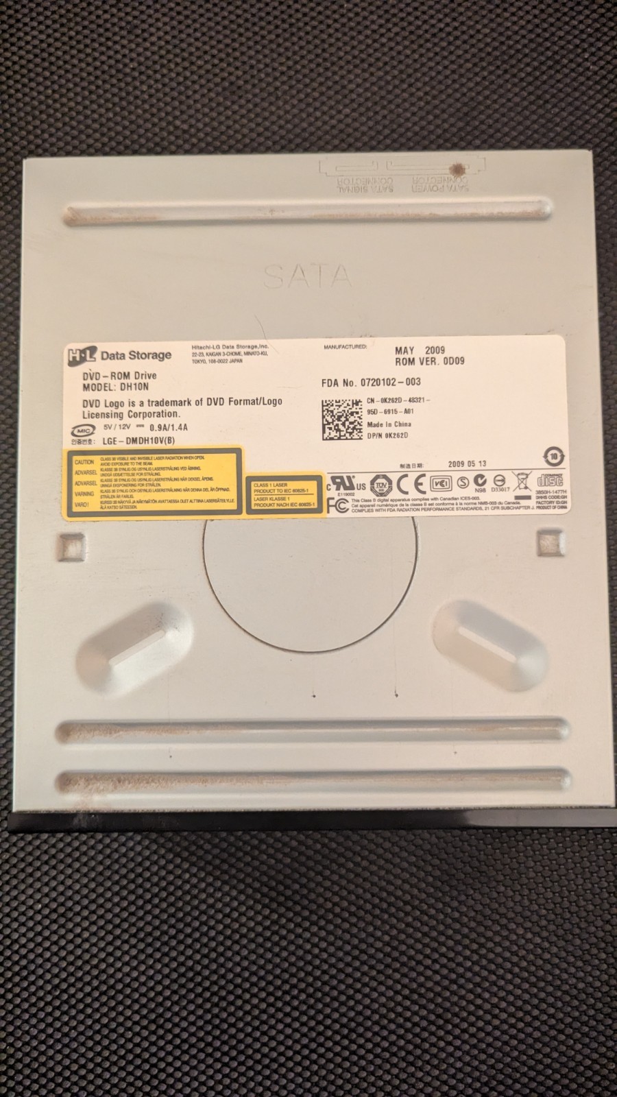 H-L Data Storage (Hitachi-LG) DVD-ROM Drive Model: DH40N Dell / Desktop SATA