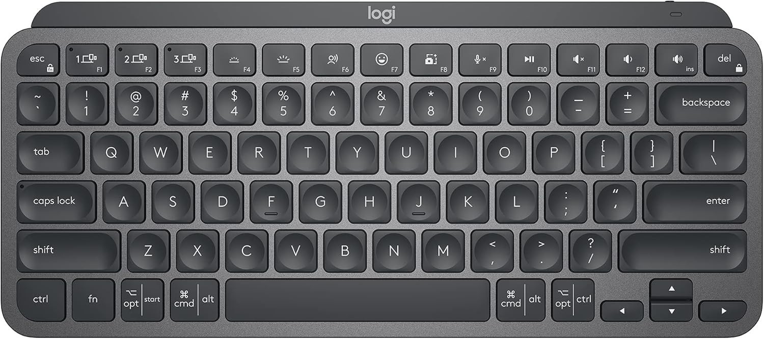 Logitech MX Keys Mini Graphite Backlit Minimalist Wireless Illuminated Keyboard