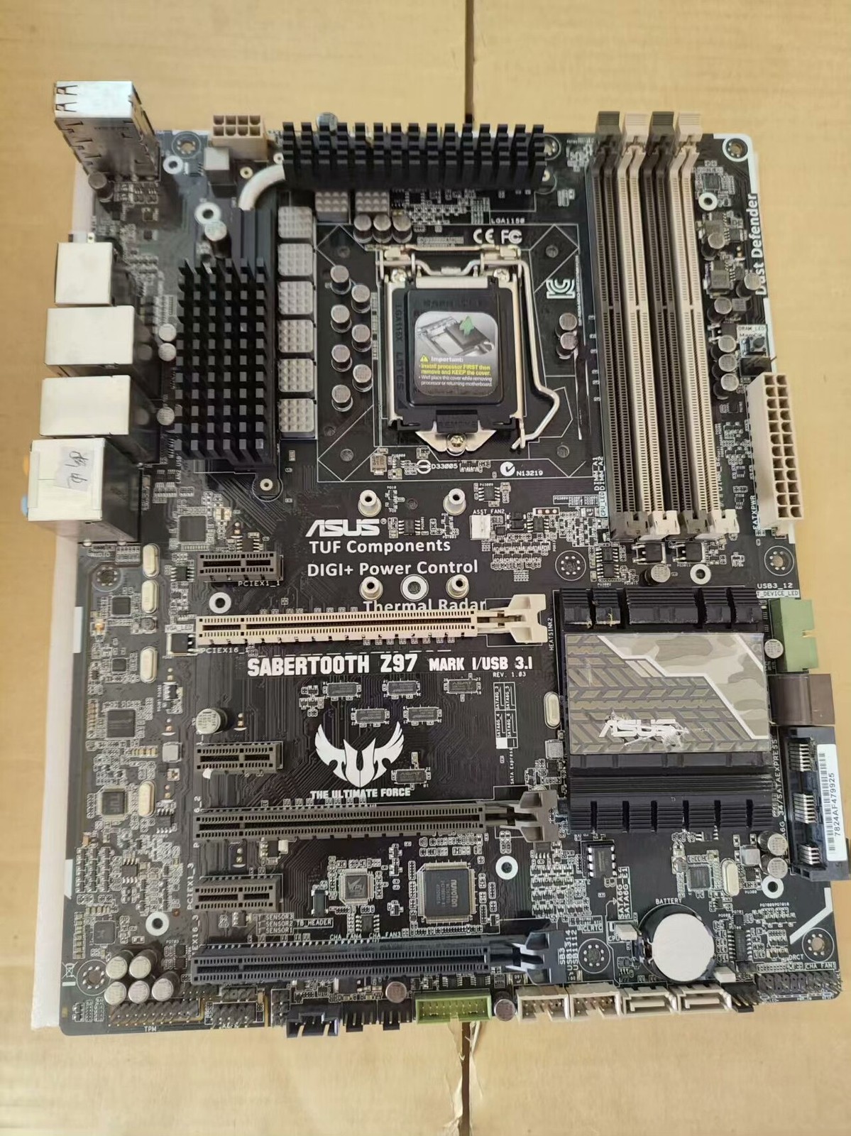 FOR ASUS SABERTOOTH Z97 MARK 1/USB3.1 DDR3*4 LGA 1150 32GB Motherboard Test OK