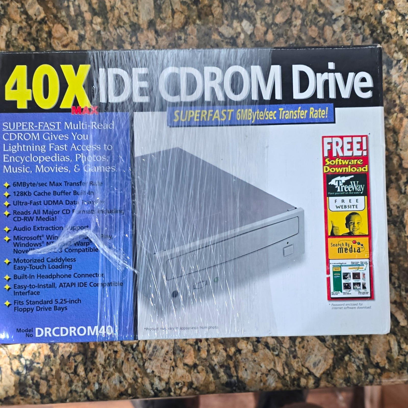 Digital Research Technologies DRCDROM40 40x IDE Internal CD-ROM Drive Silver