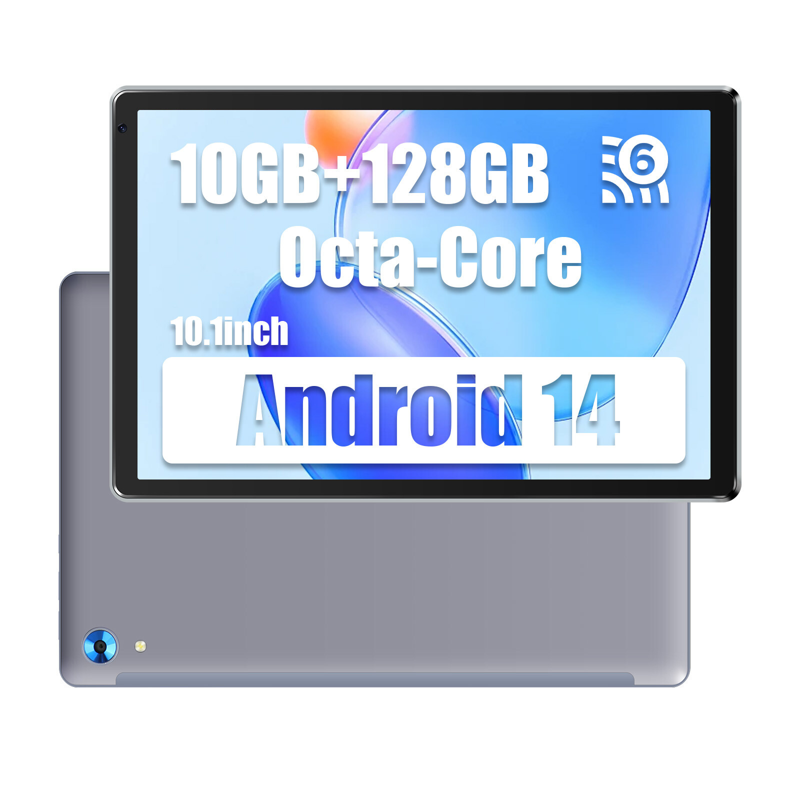 Urao 10.1 inch Android 14 Tablet 10GB+128GB Touchscreen Octa-core Processor WiFi