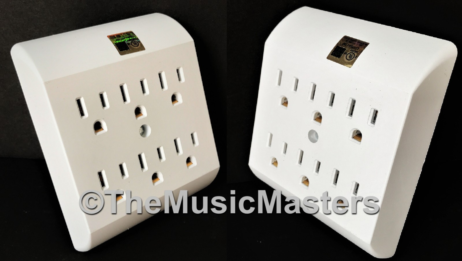 2X Wall Plug 6 Outlet Tap UL Listed Power Splitter 6-Way Electric Socket Adapter