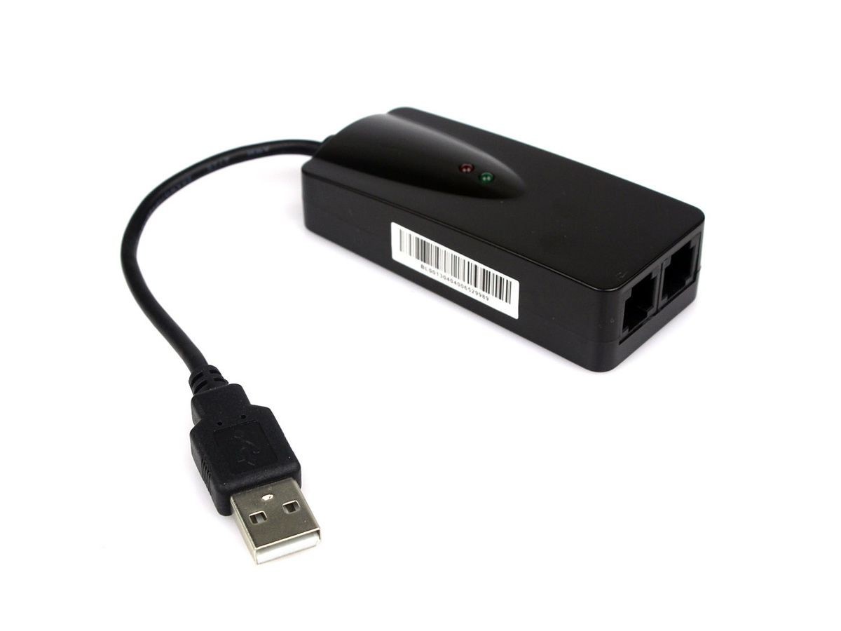 Fax Modem 56K On USB Port - 2 RJ11 Ports - CONEXANT Chipset