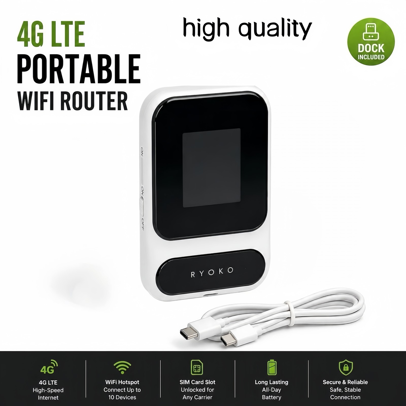 4G LTE WiFi Hotspot Router Portable Home Travel Internet Wireless Router