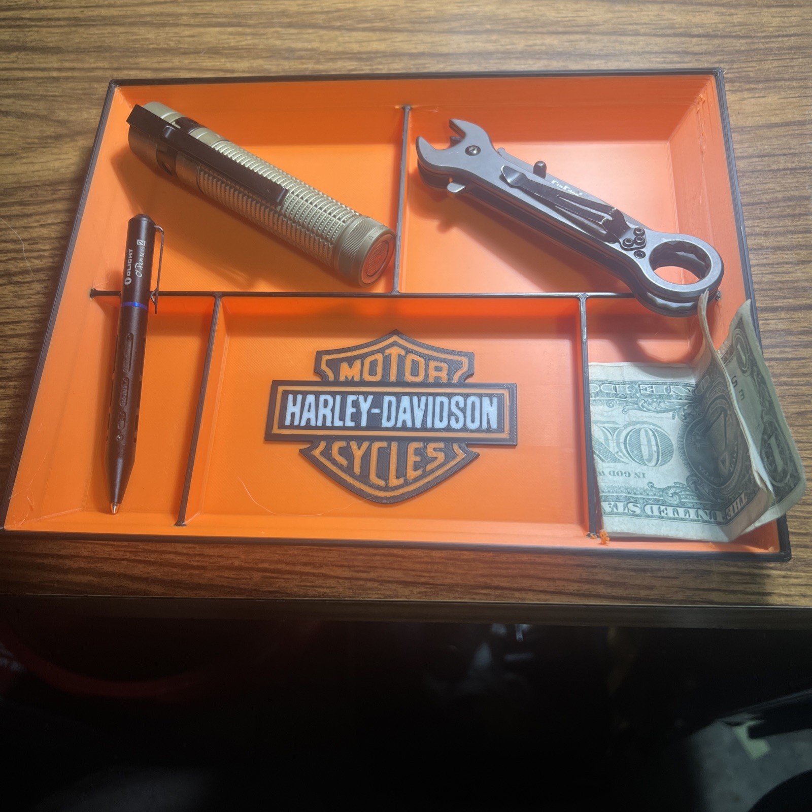 Harley Davidson EDC Dump Tray – 3D Printed 3-Color Desk Organizer