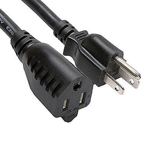 6Ft 16AWG Gauge Heavy Duty US 3-Prong AC Power Extension Cord Cable - UL,CUL,FT1