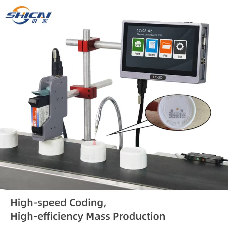 12.7mm Inline Inkjet Printer for Date Coding Batch Barcode