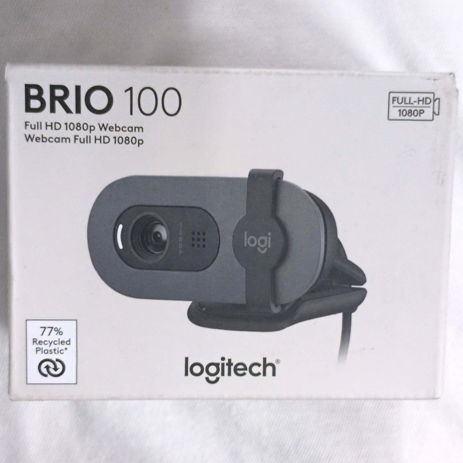 Logitech BRIO 100 Full HD 1080p USB-A Built-In Mic Privacy Shutter Black