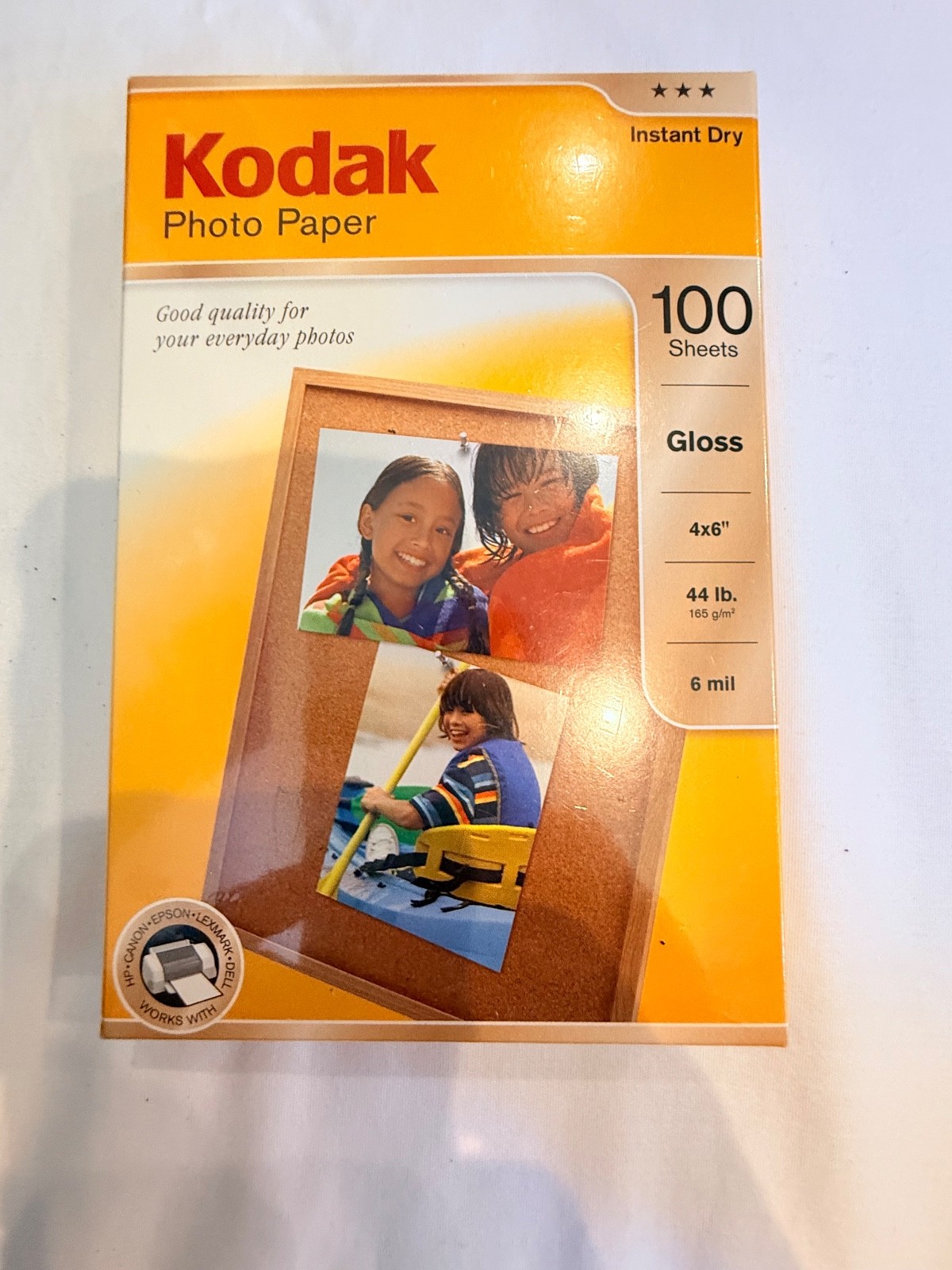 Kodak 4x6 Inkjet Photo Paper 100 Sheets Gloss 44lb 6mil CAT 174 3327 - Brand New