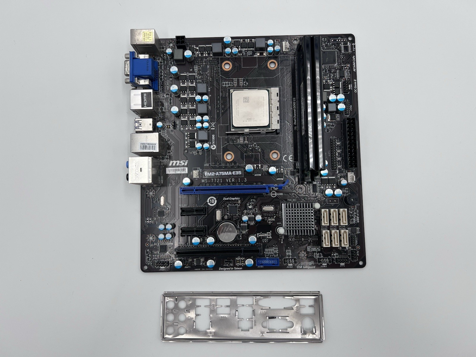 MSI FM2-A75MA-E35 Socket FM2 DDR3 SDRAM Desktop Motherboard w/ AMD A6-6400k CPU