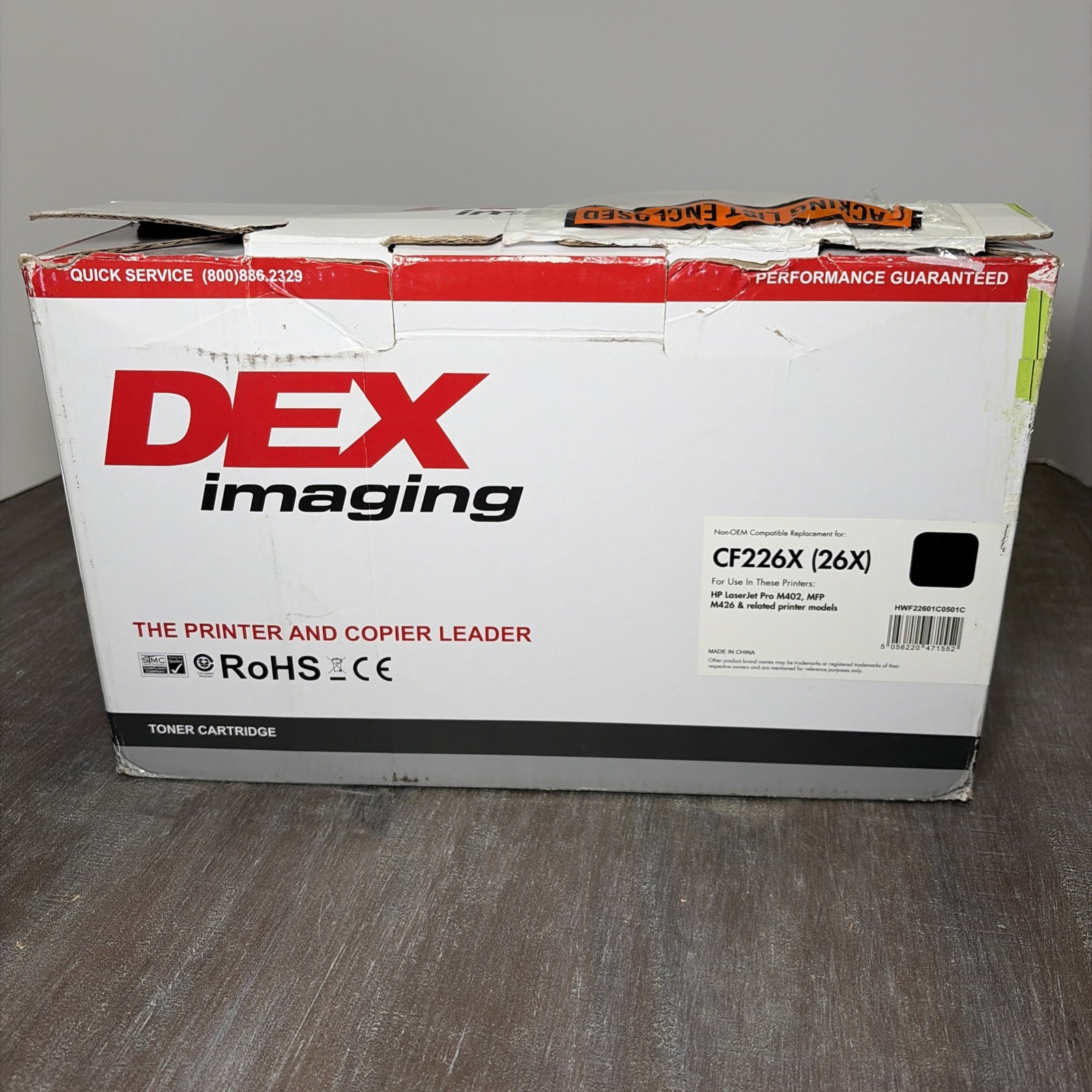 DEX Imaging CF226X HP 26X Black Toner for HP/Canon Laser Printers New Sealed